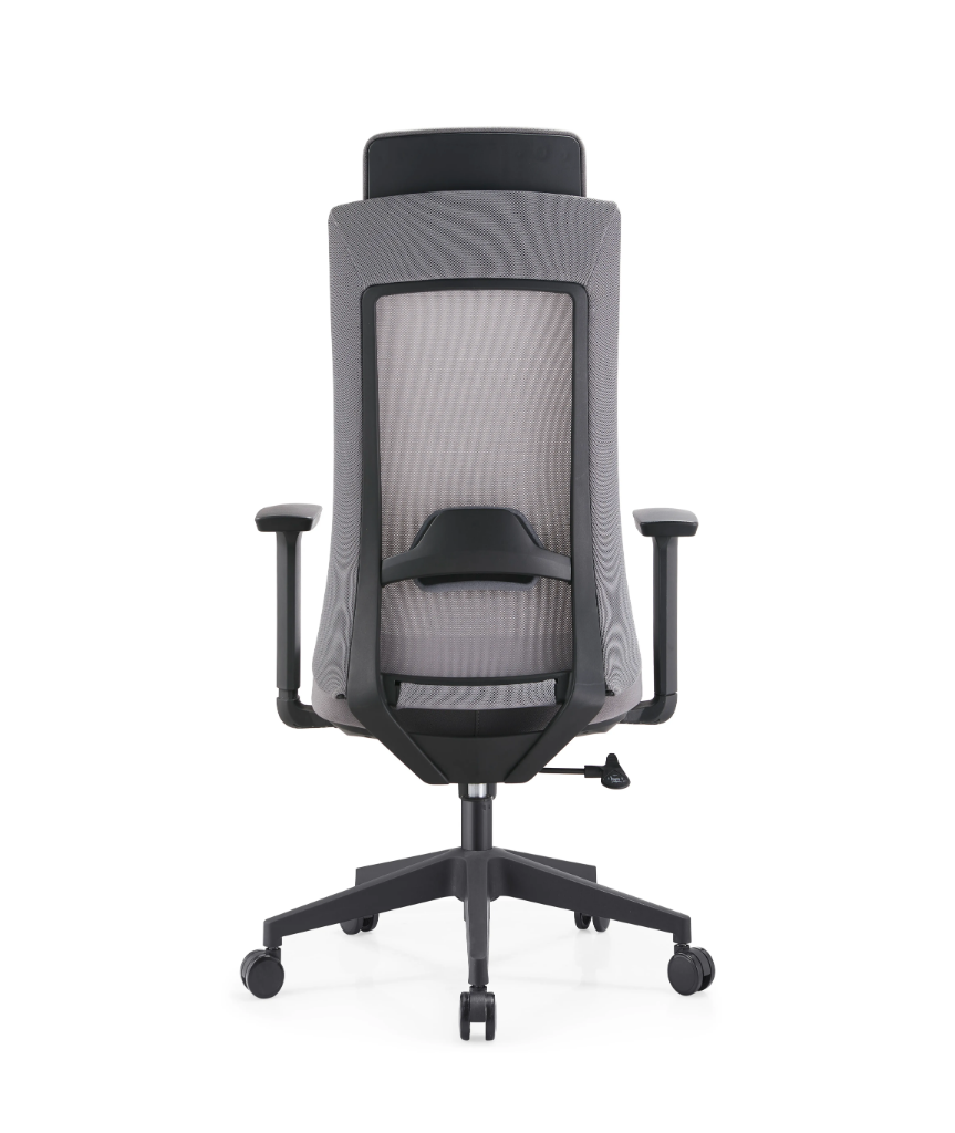 gray office chairs back