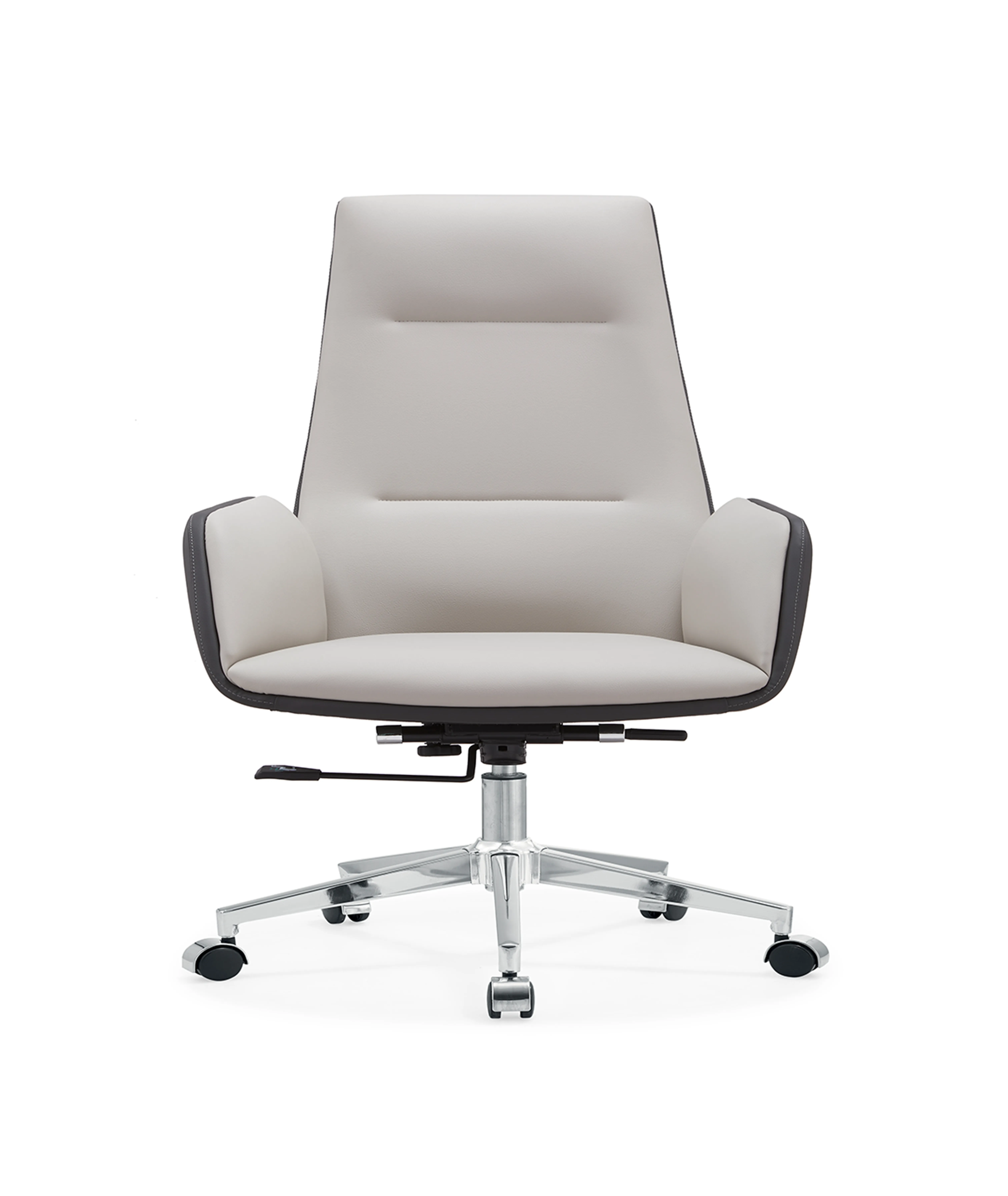 white leather office desk chair