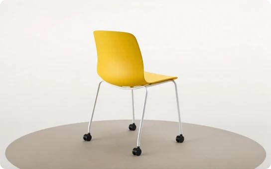 Caster-Mounted PP Chair